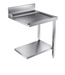 Stainless steel bottom shelf for exit table, 700mm width, positioned right side.