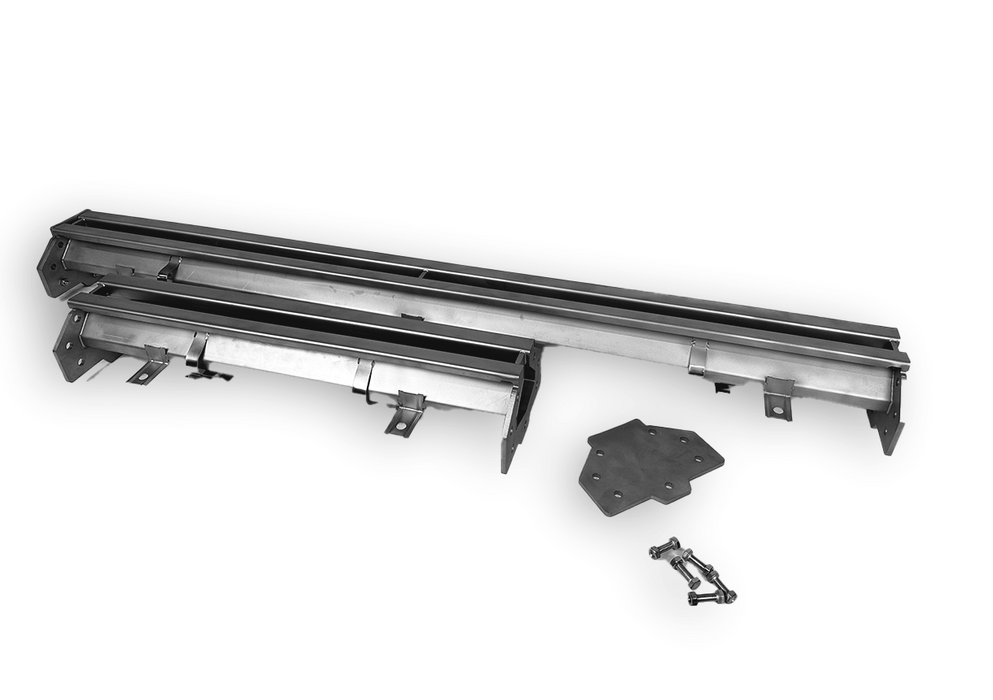 Stainless steel floor drain 300x265mm with single exit for slotted channel view 3