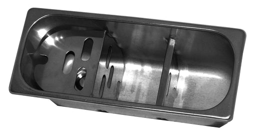 Combisteel stainless steel ice cream scoop sink with overflow pipe and drain hole