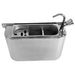 Combisteel Sink for Ice Cream Scoop with Water Tap 410X120X270 with Water Drain Hole, Water Connection and Overflow Pipe