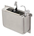 Stainless steel ice cream scoop sink with water tap and rinse shower, 410x120x270mm