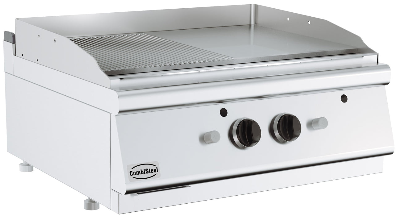 Combisteel BASE 700 tabletop gas griddle with chrome cooking plate