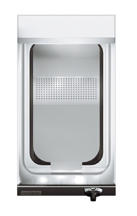 Stainless steel tabletop chip scuttle with knob control view 3