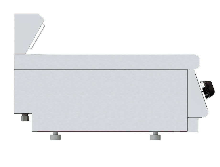 Stainless steel tabletop chip scuttle with knob control view 4