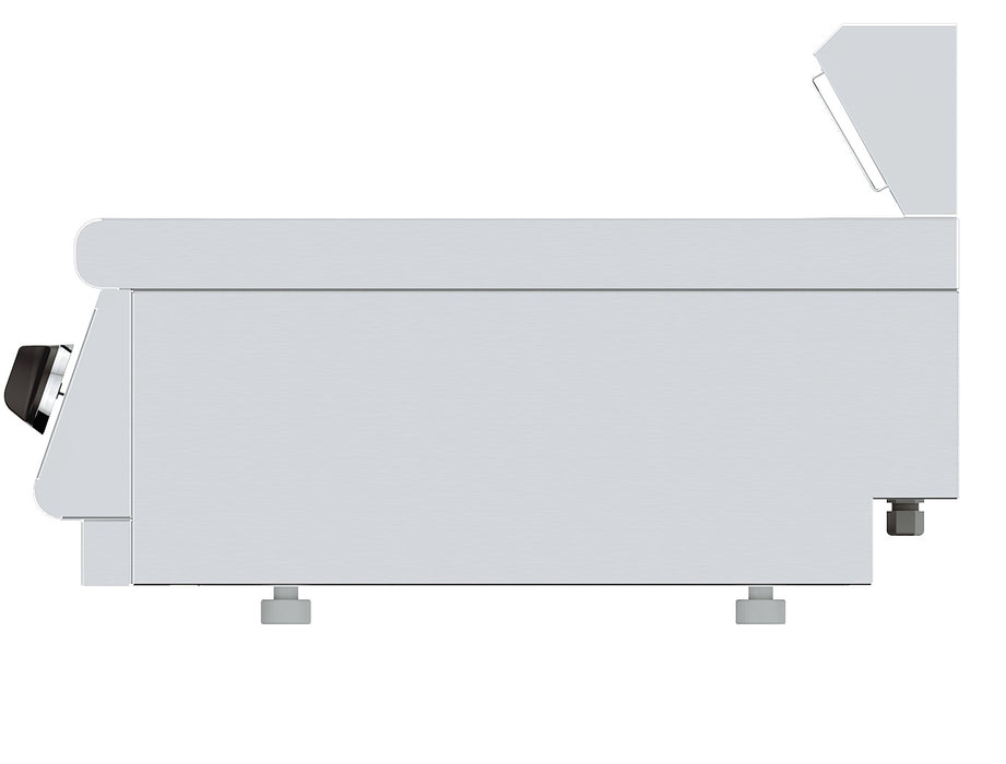 Stainless steel tabletop chip scuttle with knob control view 5