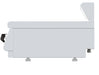 Stainless steel tabletop chip scuttle with knob control view 5