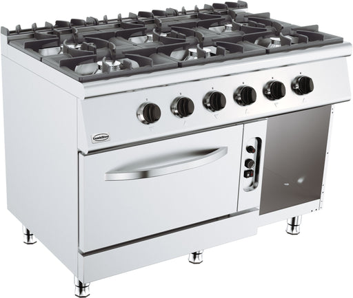 Combisteel BASE 700 freestanding gas cooking range with six burners and built-in oven