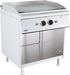 Combisteel BASE 700 stainless steel gas griddle with smooth cooking surface, freestanding unit.