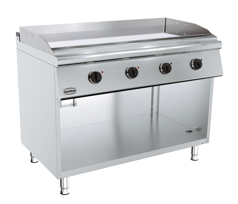 Combisteel BASE 700 electric fry top griddle with chrome cooking plate, freestanding unit