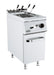 Stainless steel gas pasta cooker with three baskets, compact freestanding model