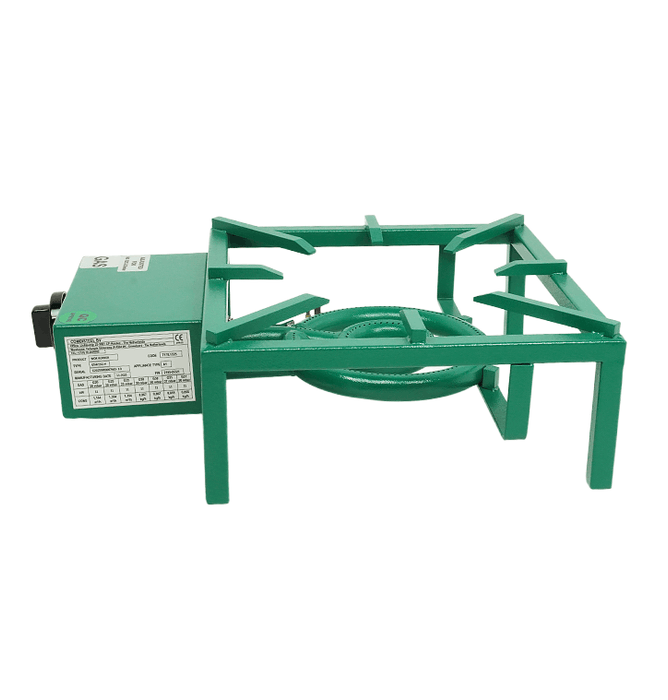 Green Combisteel gas wok burner with single 11kW burner and propane sprayer view 4