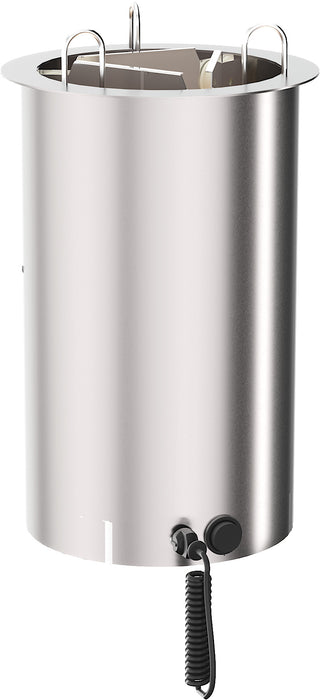 Stainless steel drop-in warm plates lift unit with 450mm diameter opening