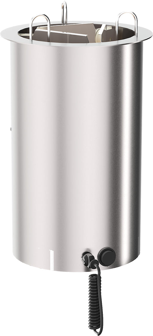 Stainless steel drop-in warm plates lift unit with 450mm diameter opening