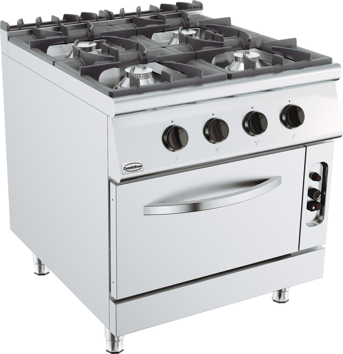 Combisteel BASE 900 freestanding gas range with 4 burners and integrated oven