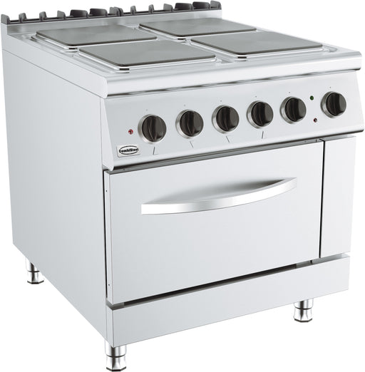 Combisteel BASE 900 freestanding electric range with solid 4 plate top and oven compartment