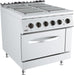 Combisteel BASE 900 freestanding electric range with solid 4 plate top and oven compartment
