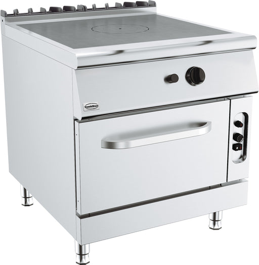 Combisteel BASE 900 gas range with solid top cooking surface and oven cavity