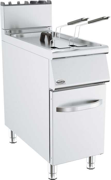 Combisteel BASE 900 stainless steel gas fryer with two frying baskets