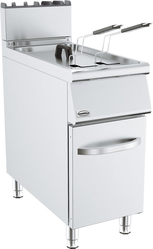 Combisteel BASE 900 stainless steel gas fryer with two frying baskets