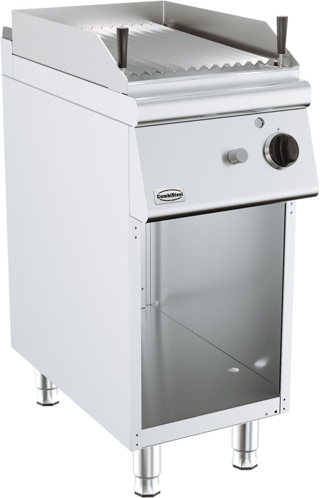 Combisteel BASE 900 freestanding lava stone grill with ribbed cooking surface