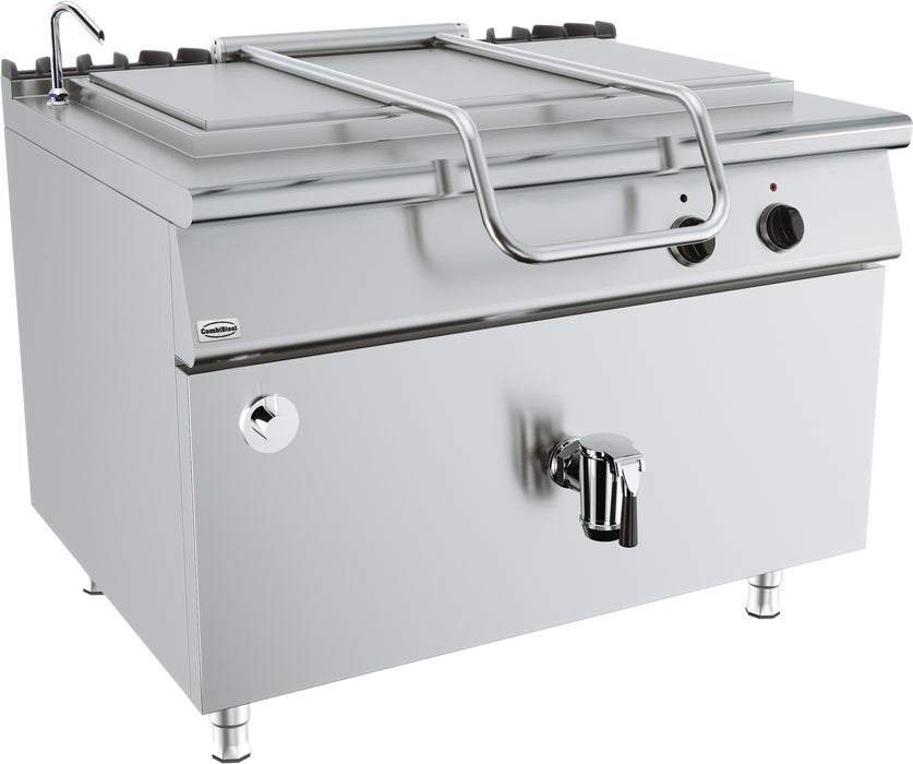 Combisteel BASE 900 stainless steel boiling pan, 250 litre capacity, freestanding model