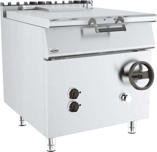 Combisteel BASE 900 electric tilting pan with stainless steel body and manual tilt handle