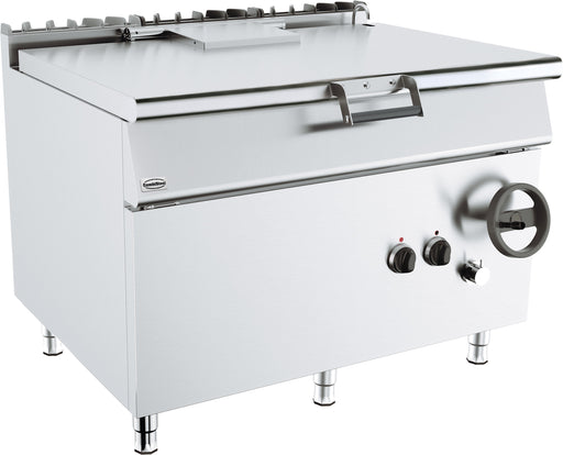 Combisteel BASE 900 electric tilting pan with stainless steel body and manual tilt mechanism