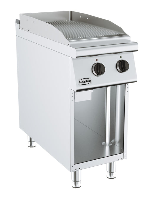 Combisteel BASE 900 electric fry top griddle with ribbed cooking surface