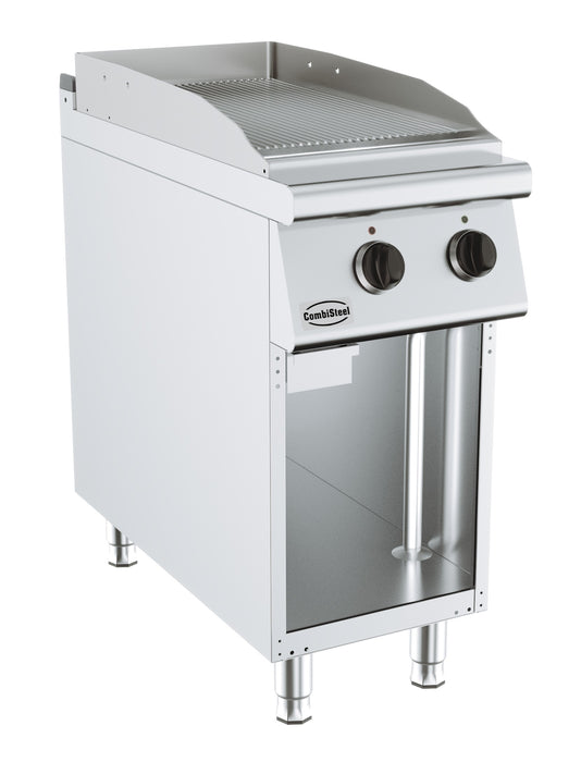 Combisteel BASE 900 electric fry top griddle with ribbed cooking surface