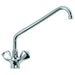 Combisteel single-hole mixing faucet with chrome finish