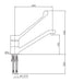 Combisteel mixing faucet with elbow command handle and 1/2 inch inlet connection view 3