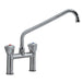 Combisteel two-hole mixing faucet with dual inlet connections
