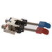 Combisteel pedal controlled mixing faucet with dual foot pedals for hands-free operation