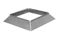 Square metal storm collar for 200x200mm air duct, parcel ready