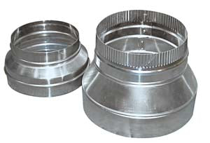 Combisteel round air conduct converter with adjustable diameter range 200-350mm