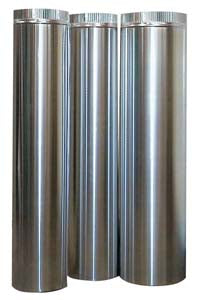 Combisteel round aluminium pipe ducting, 300mm diameter