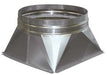 Square to round converter duct adapter, 450mm diameter outlet