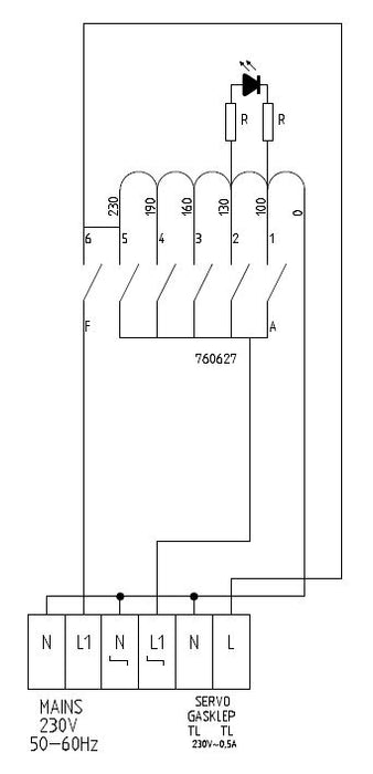 Combisteel speed governor controller unit for ventilation hood fan management view 3