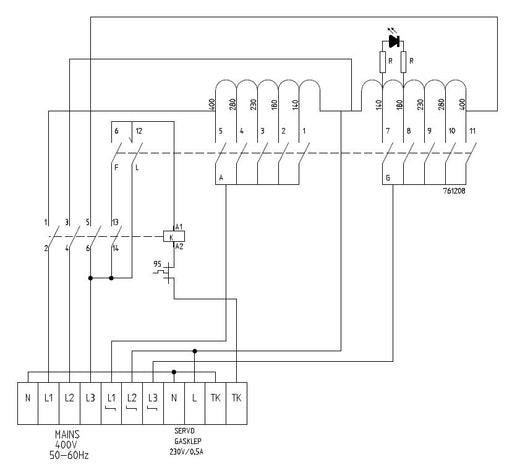 Combisteel 3 phase speed governor controller unit with electrical connections view 2