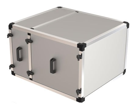 Combisteel air cleaner unit with multiple filter cartridges, stainless steel finish. view 2