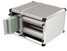 Combisteel air cleaner unit with multiple filter cartridges, stainless steel finish.