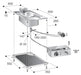 Combisteel electric fryer with single basket and lid, compact countertop design view 2