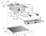 Stainless steel drop-in electric fryer with two 10-litre baskets and control panel view 2