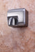 Combisteel HD-04 silver stainless steel hand dryer mounted on white background view 6