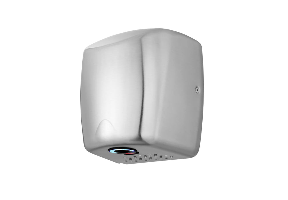 Combisteel HD-15 silver stainless steel hand dryer, wall mounted unit view 3
