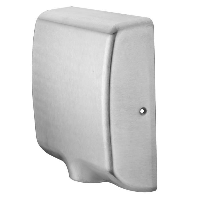 Combisteel HD-30 silver stainless steel hand dryer mounted on wall view 2