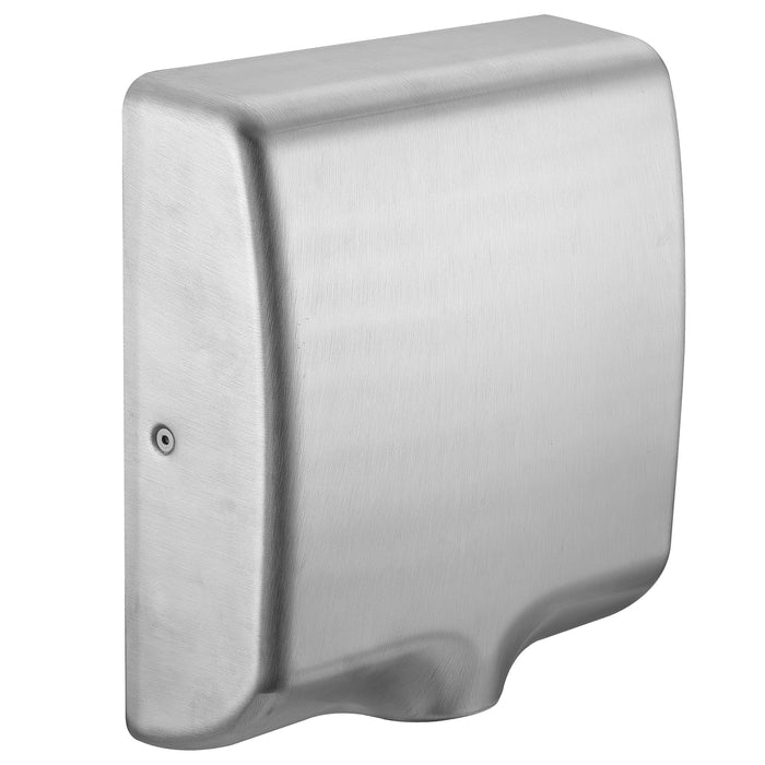 Combisteel HD-30 silver stainless steel hand dryer mounted on wall view 3