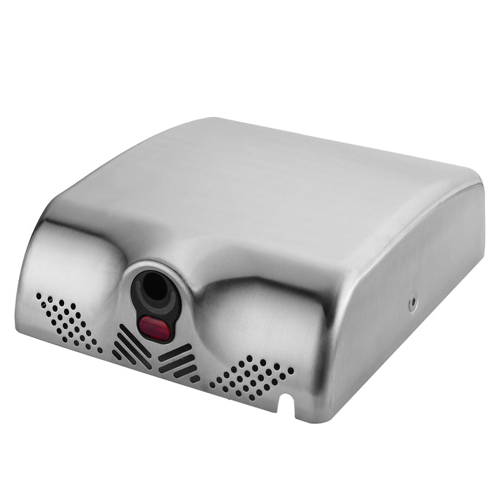 Combisteel HD-30 silver stainless steel hand dryer mounted on wall view 5