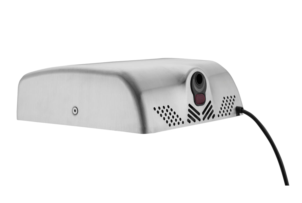 Combisteel HD-30 silver stainless steel hand dryer mounted on wall view 6
