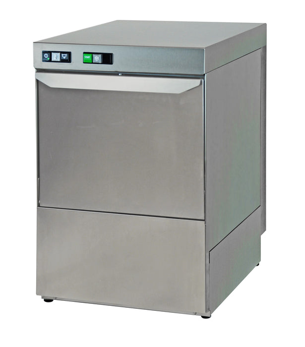 Combisteel FRONTLOADER 500-400 stainless steel undercounter dishwasher front view